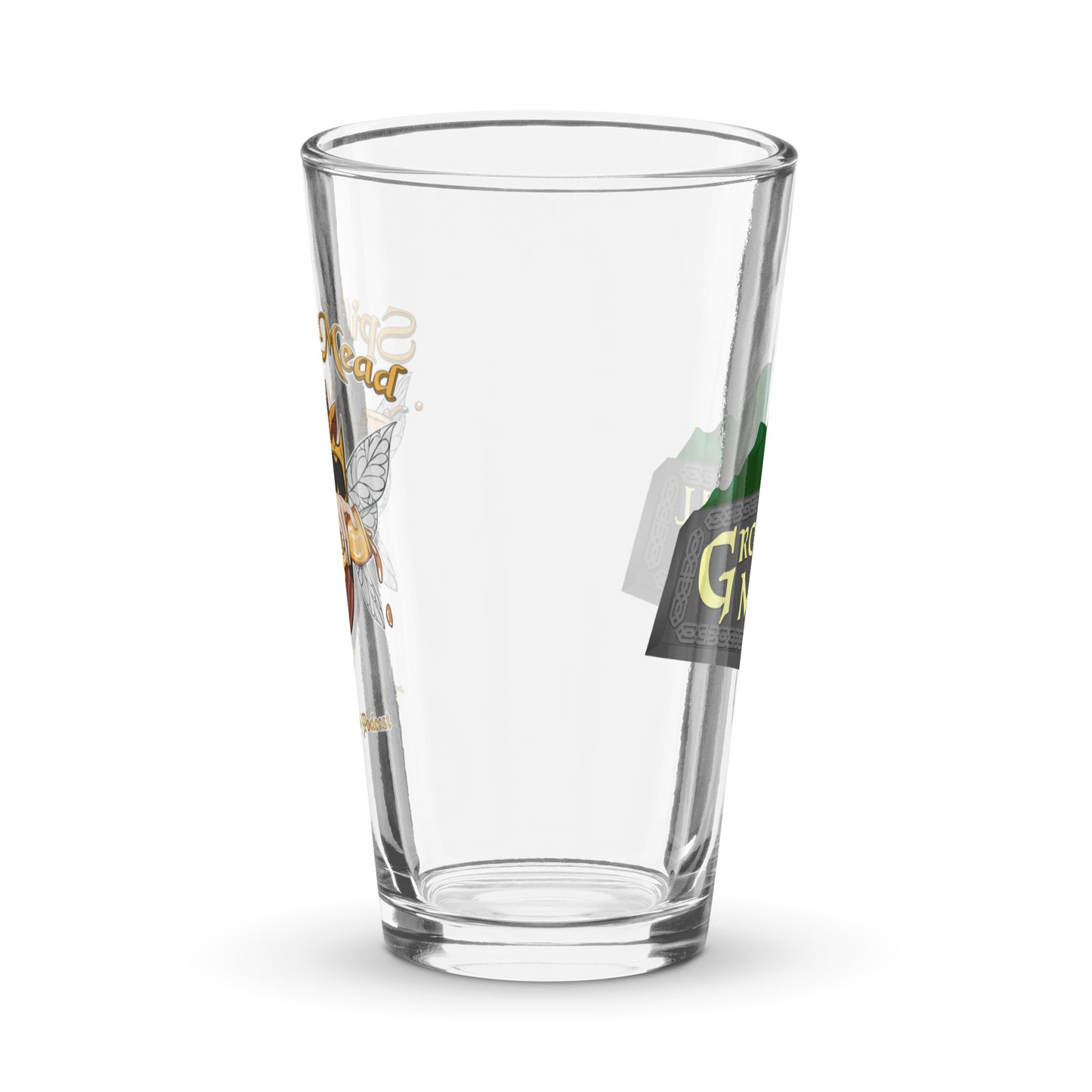 Spill the Mead Podcast and Groennfell Pint Glass