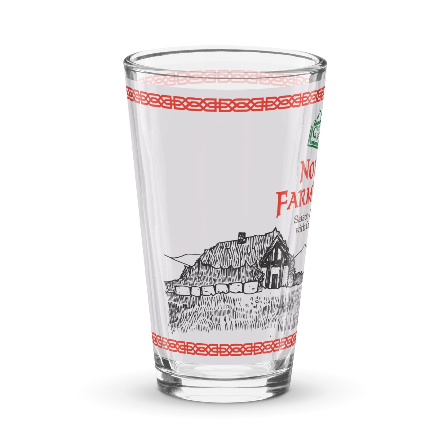 Nordic Farmhouse Label Pint Glass
