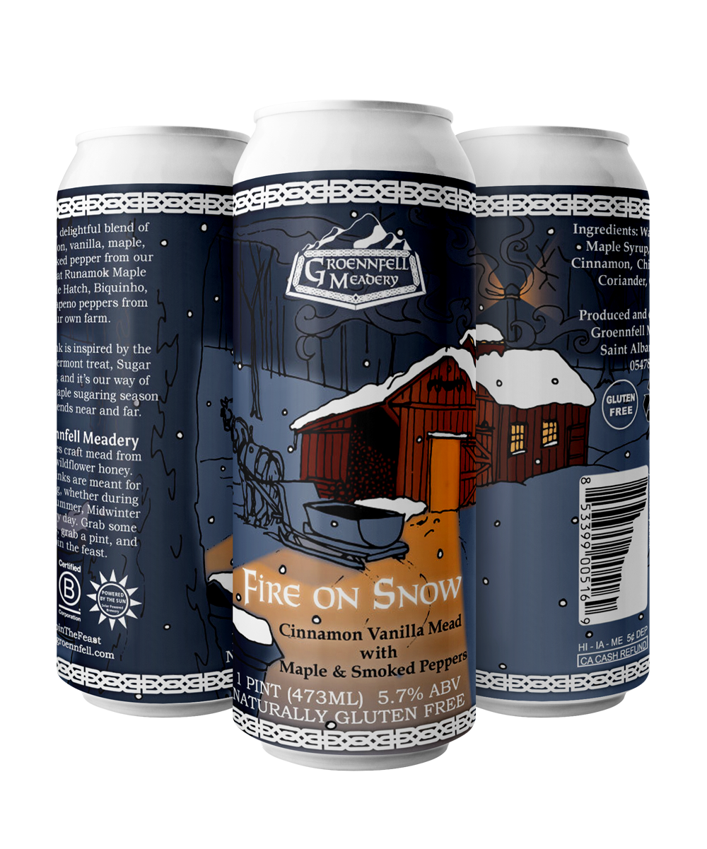 Fire on Snow Cinnamon & Vanilla Mead with Maple & Smoked Peppers | Groennfell Meadery