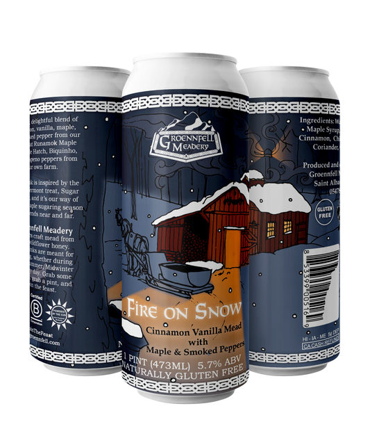 Fire on Snow Cinnamon & Vanilla Mead with Maple & Smoked Peppers | Groennfell Meadery
