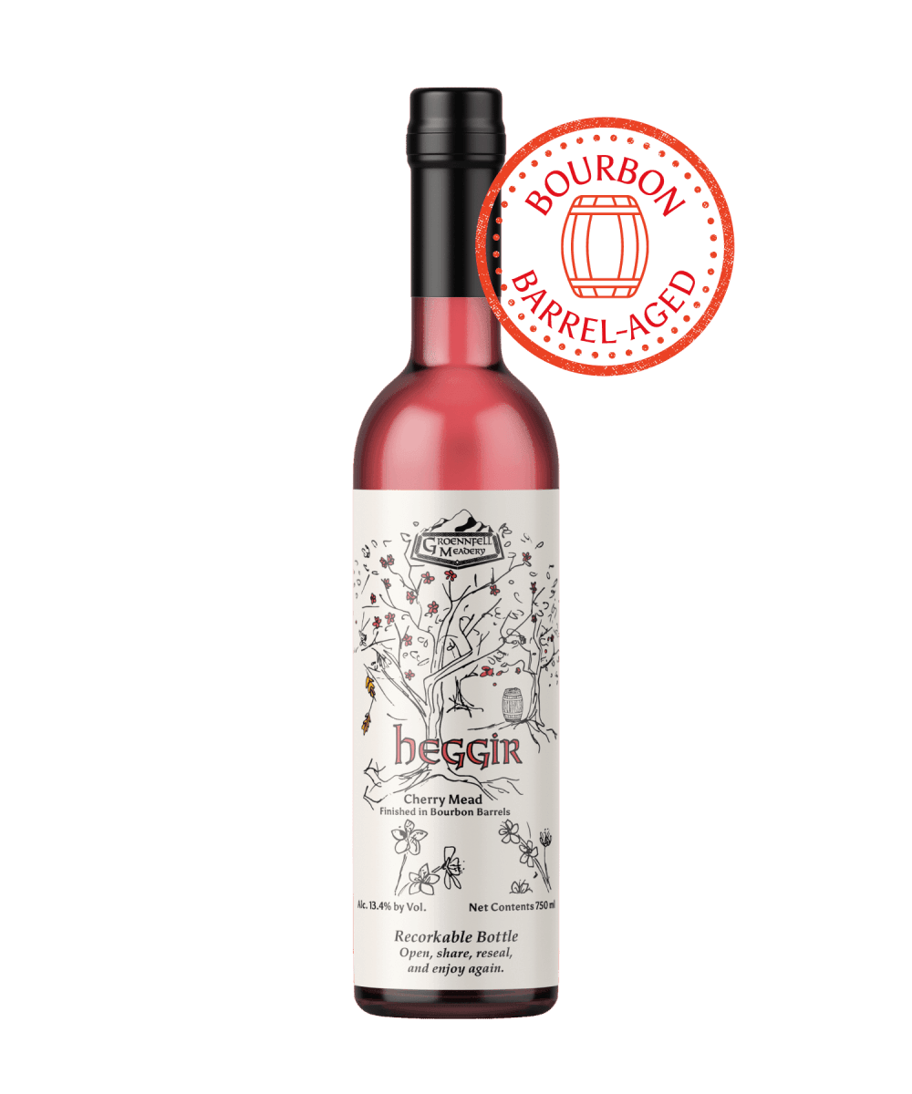 Bourbon Barrel-aged Heggir Cherry Mead - 2022 - Groennfell & Havoc Mead Store