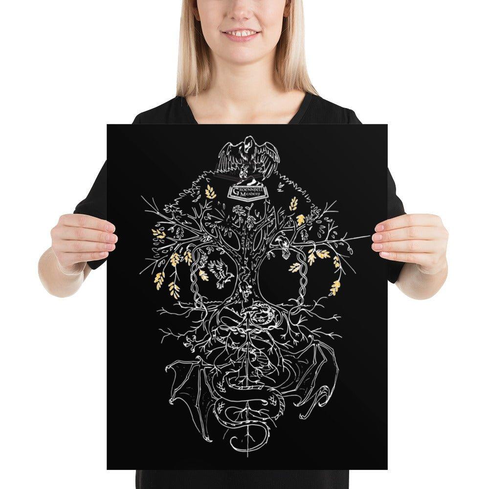 Yggdrasil Gold Details Poster - Groennfell & Havoc Mead Store