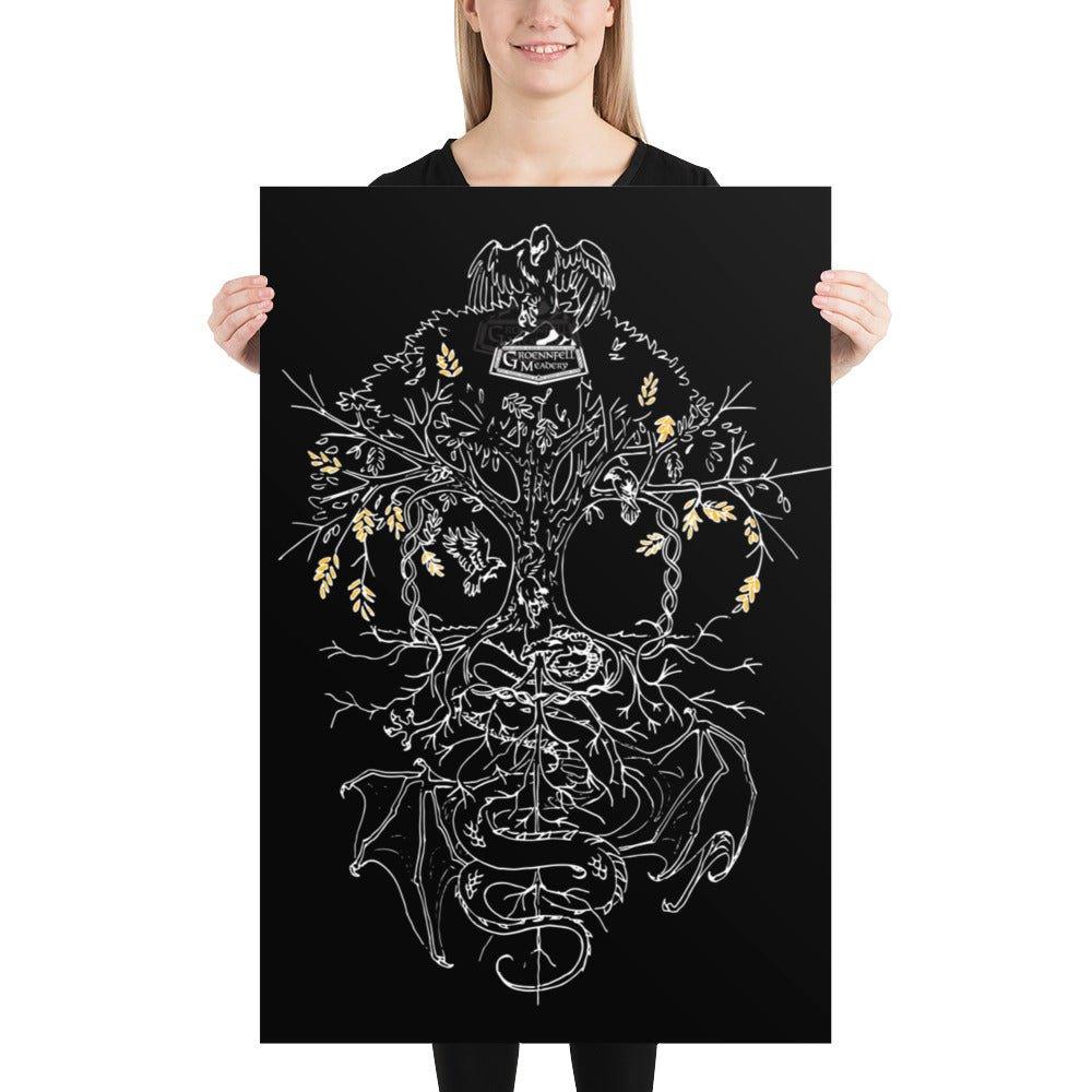 Yggdrasil Gold Details Poster - Groennfell & Havoc Mead Store