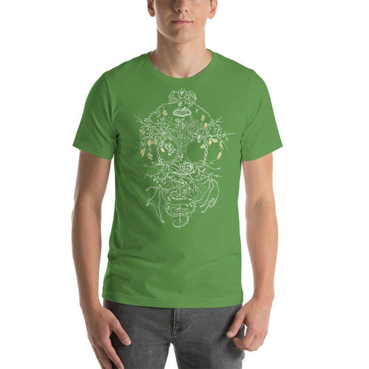 Yggdrasil Gold Details Short-Sleeve Unisex T-Shirt - Groennfell & Havoc Mead Store